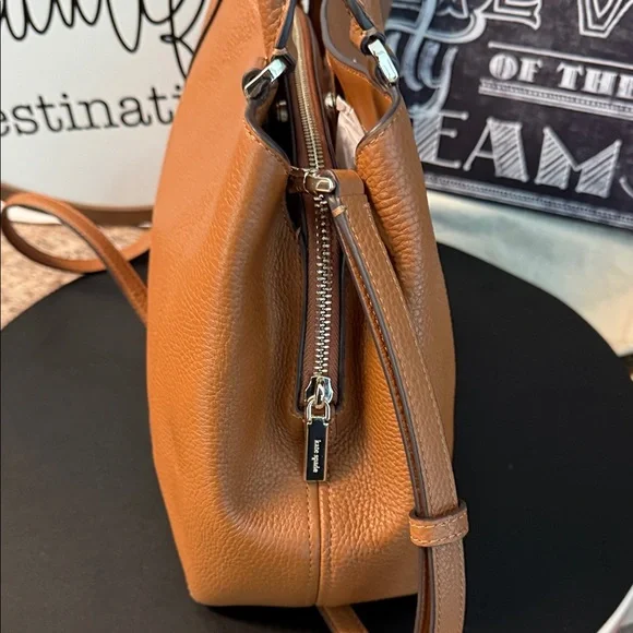 Kate Spade Brown Leather Shoulder Bag EUC - Picture 4 of 9
